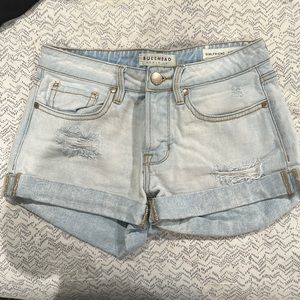 Light Wash Jean Girlfriend Shorts